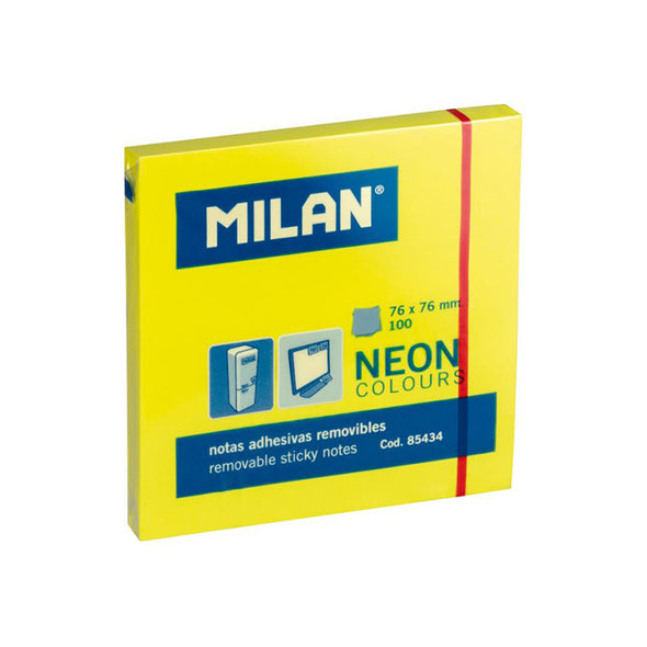 100 notas adhesivas colores fluo 76x76mm Milán