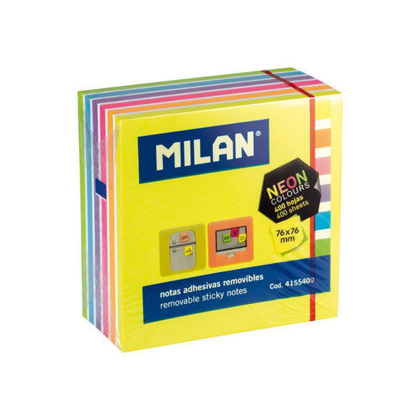 400 notas adhesivas de colores 76x76mm Milán