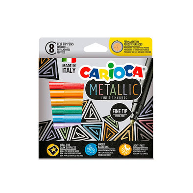 Caja de 8 rotuladores metallic Carioca