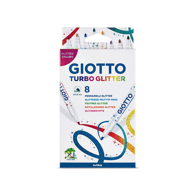 Caja 8 rotuladores Giotto Turbo Glitter
